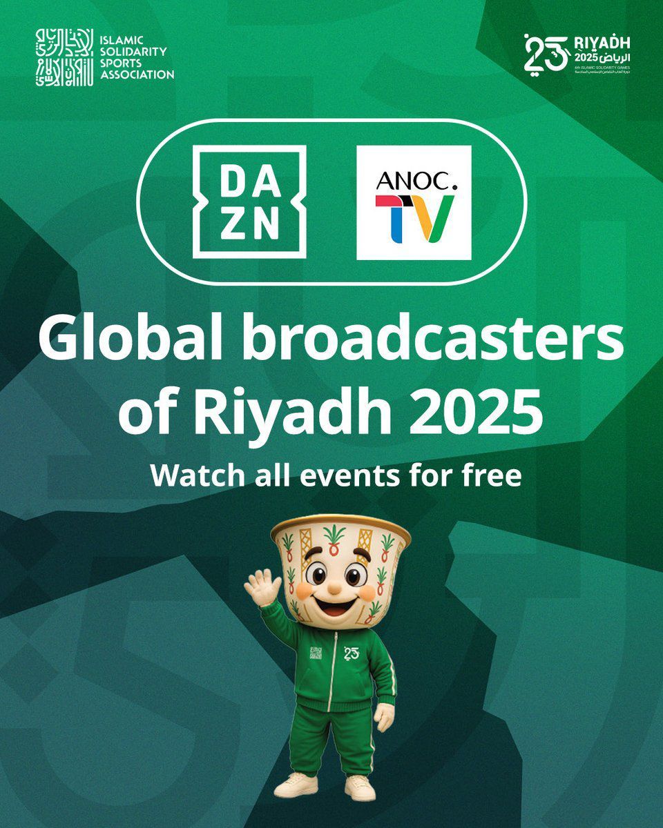 Islamic Solidarity Sports Association partners with DAZN to broadcast Riyadh 2025 Games globally